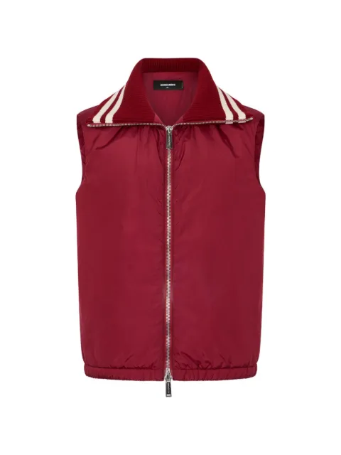 DSQUARED2 hybrid studded cropped vest