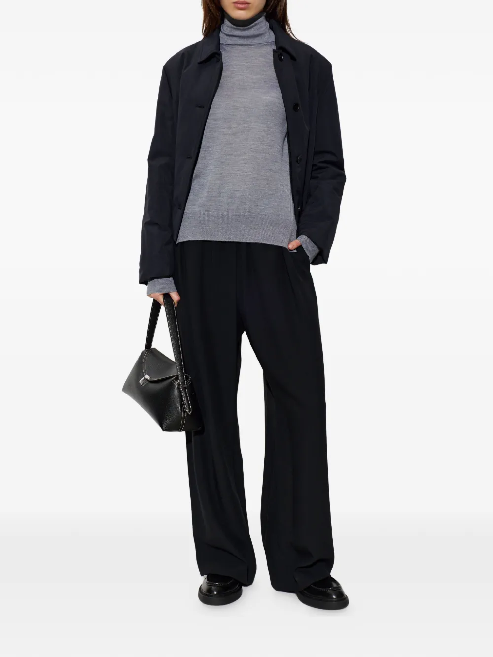 Jil Sander Coltrui met zijsplit Grijs