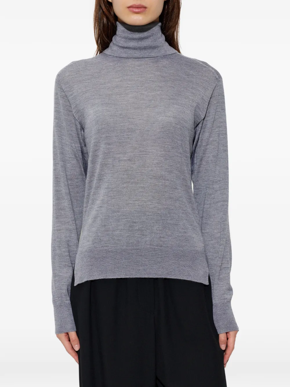 Jil Sander Coltrui met zijsplit Grijs