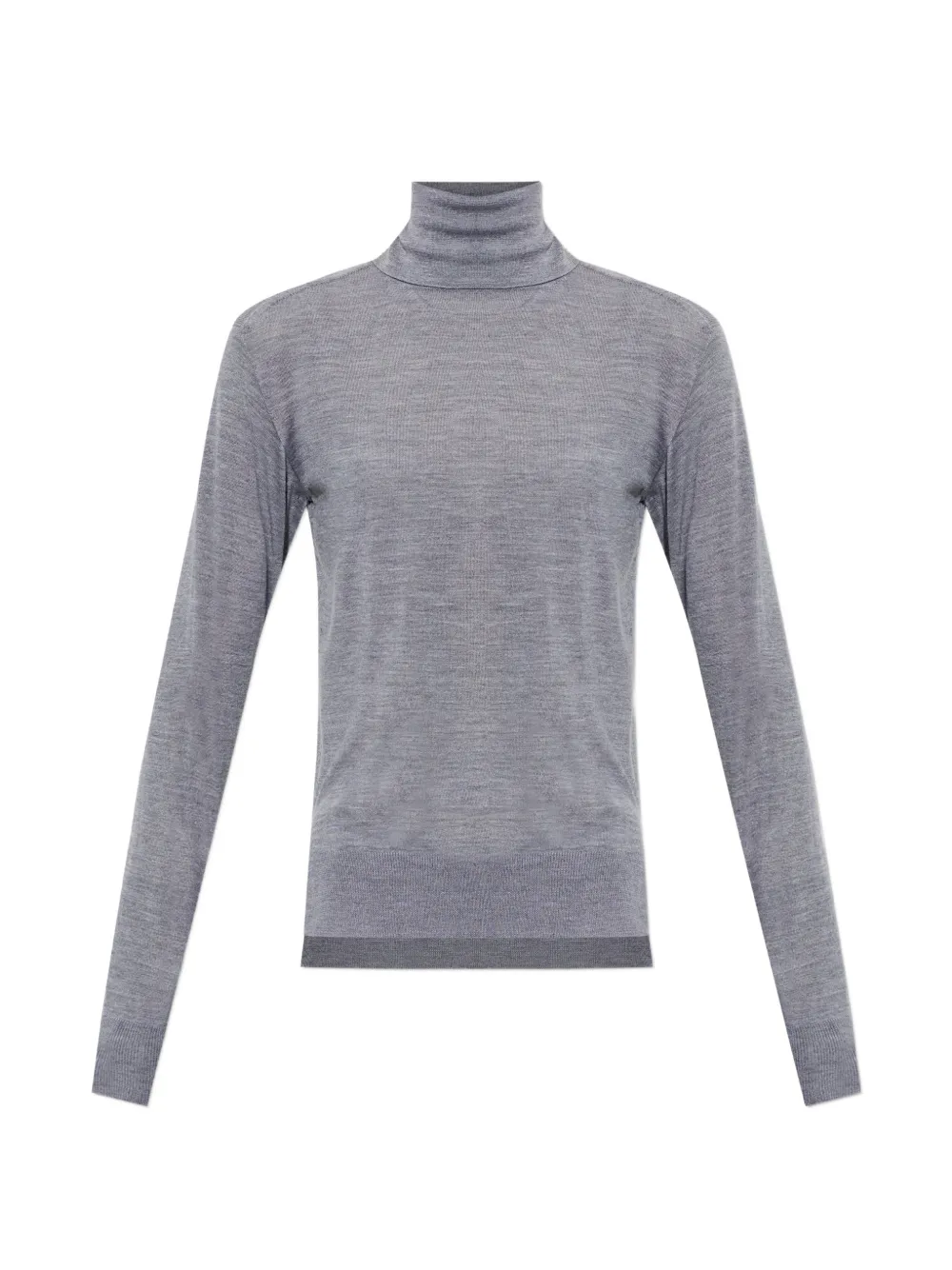 Jil Sander Rollkragenpullover mit seitlichem Schlitz - Grau