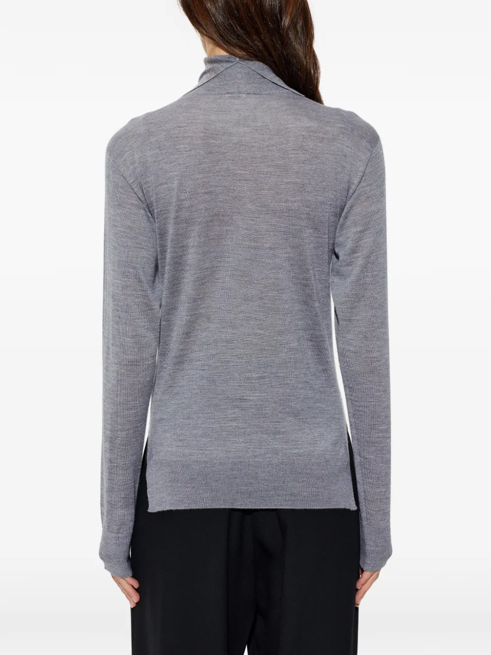 Jil Sander Coltrui met zijsplit Grijs