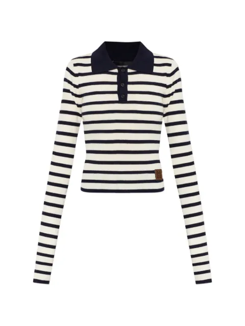 DSQUARED2 striped long-sleeve polo shirt