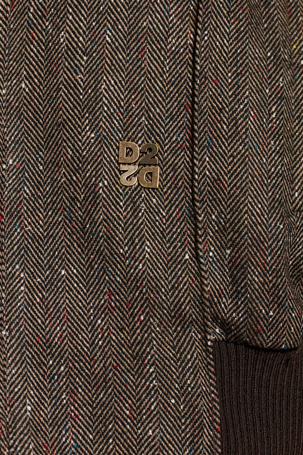DSQUARED2 Bomberjack met visgraat-patroon Bruin