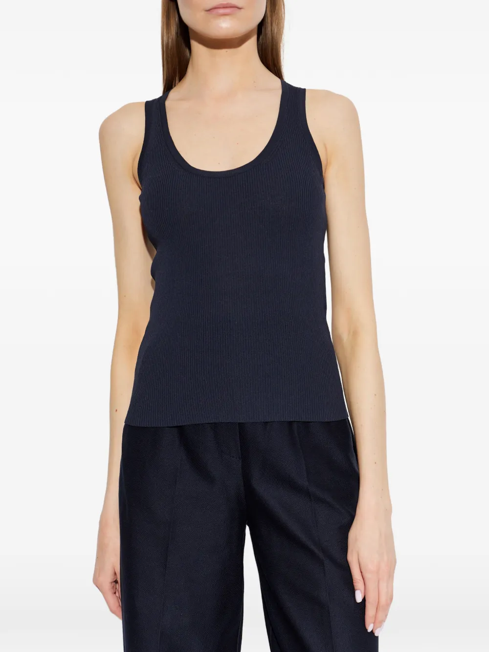 Max Mara Editta ribgebreide tanktop Blauw