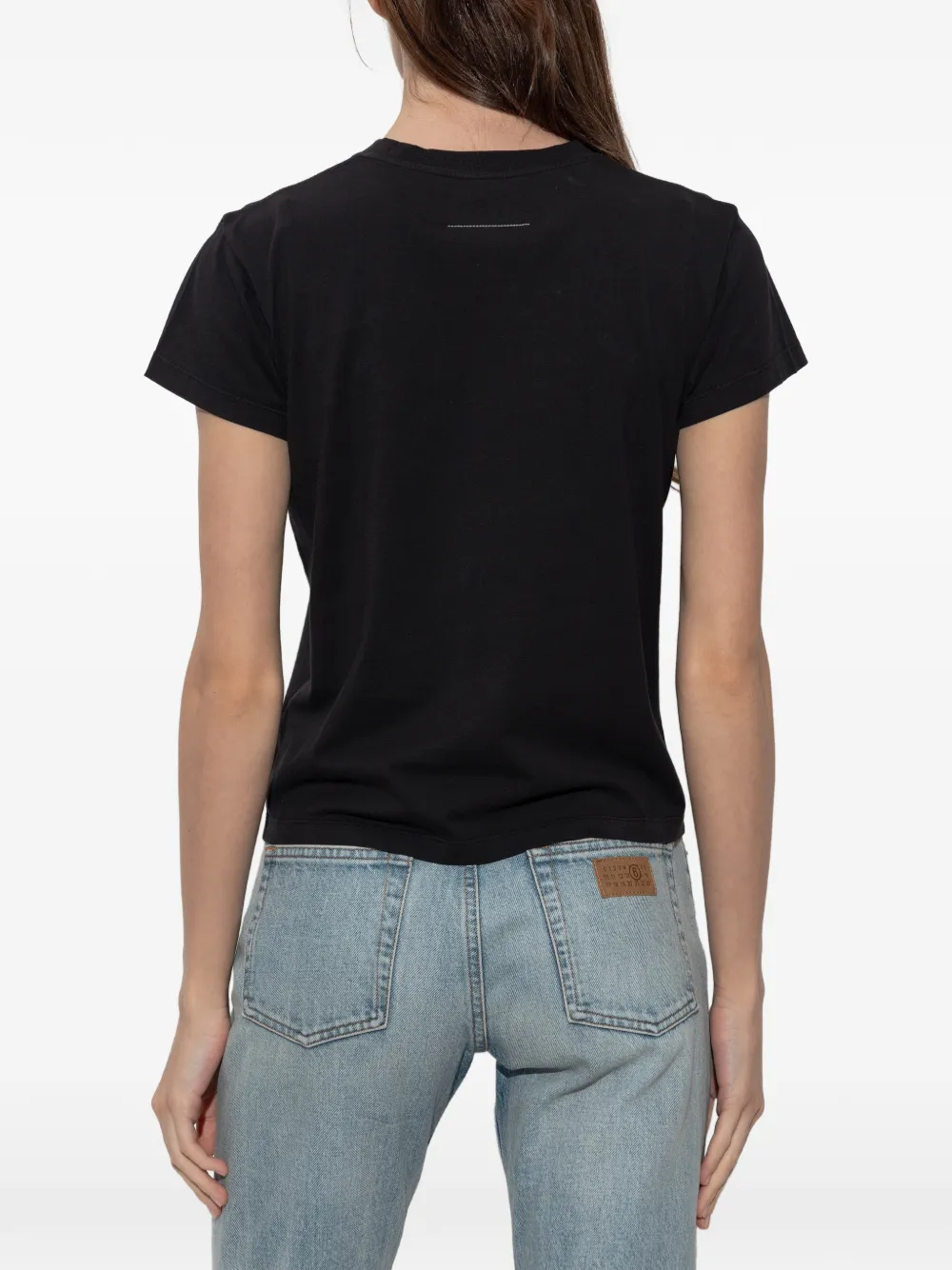 MM6 Maison Margiela Numeric T-shirt met logo Zwart