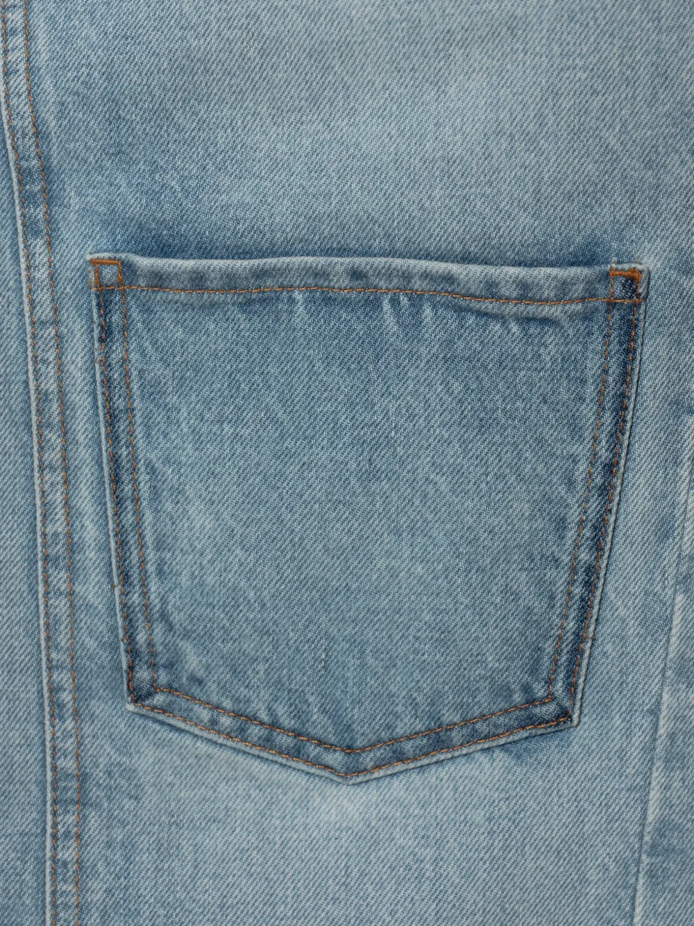 MM6 Maison Margiela Midi-rok met opgestikte zak en split Blauw