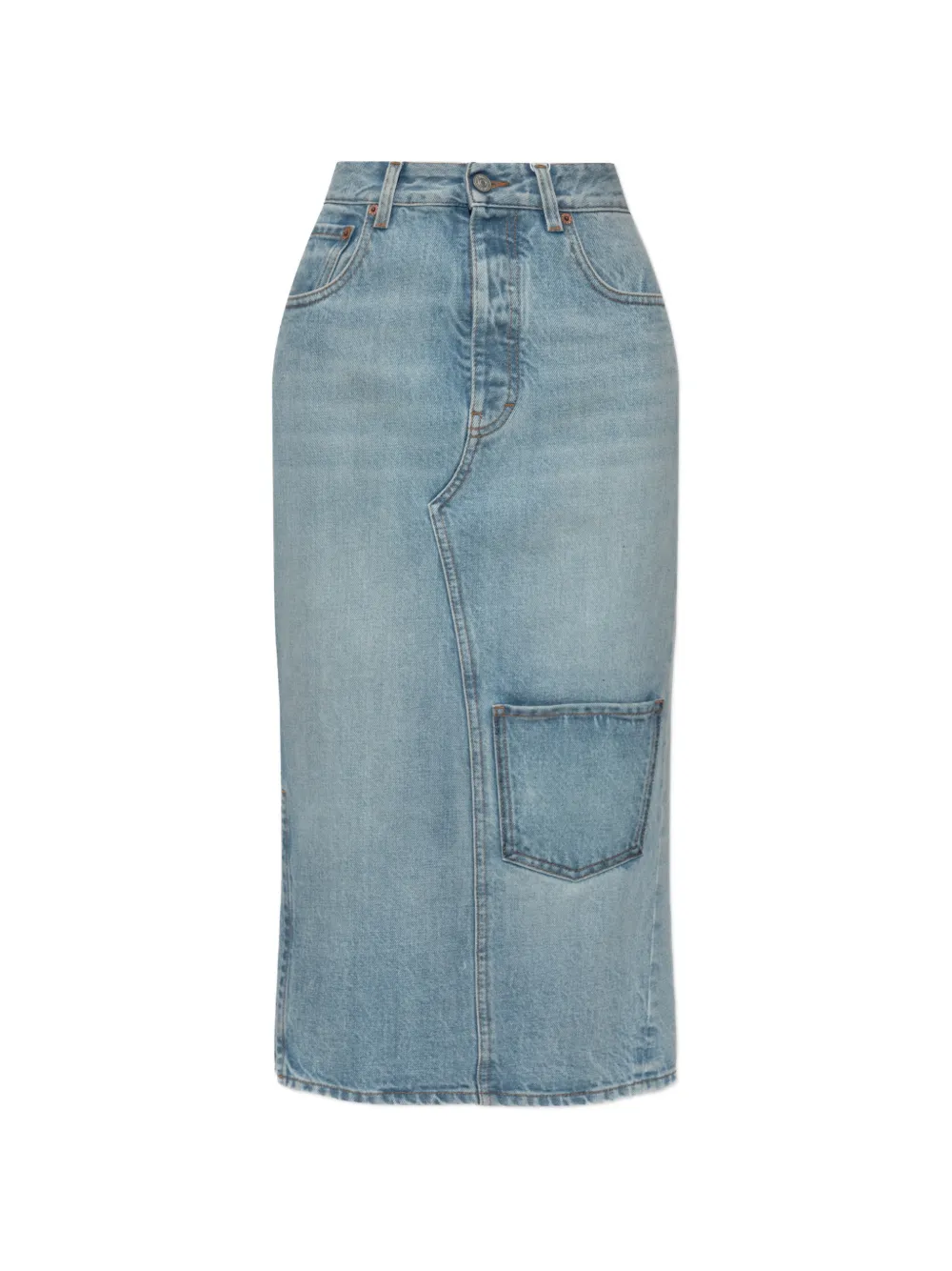 MM6 Maison Margiela Jeanshemd mit aufgesetzten Taschen - Blau