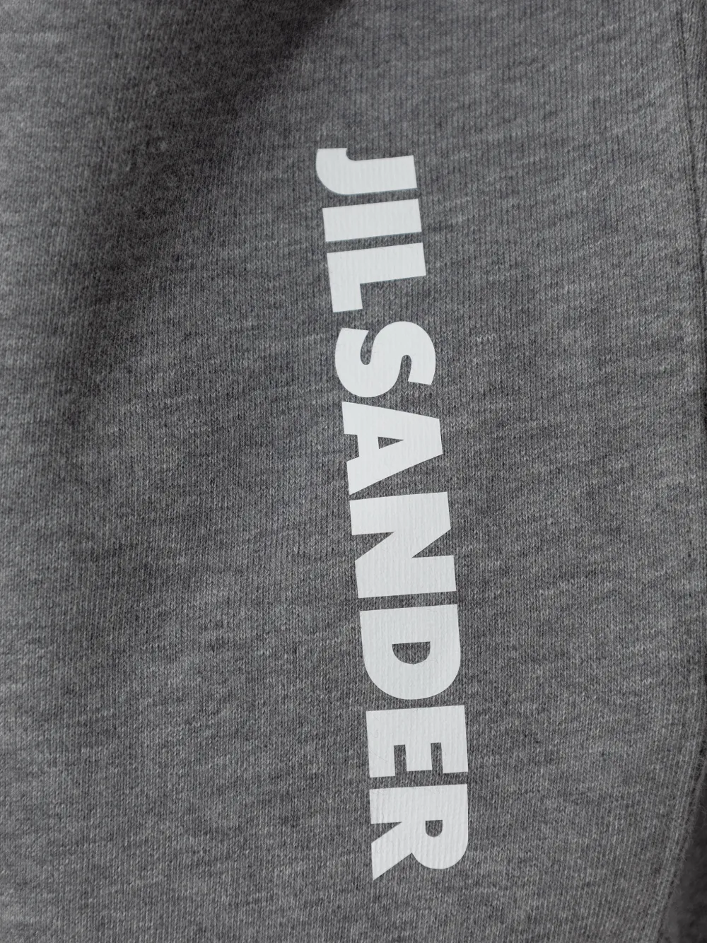 Jil Sander Terry hoodie met trekkoord en logoprint Grijs
