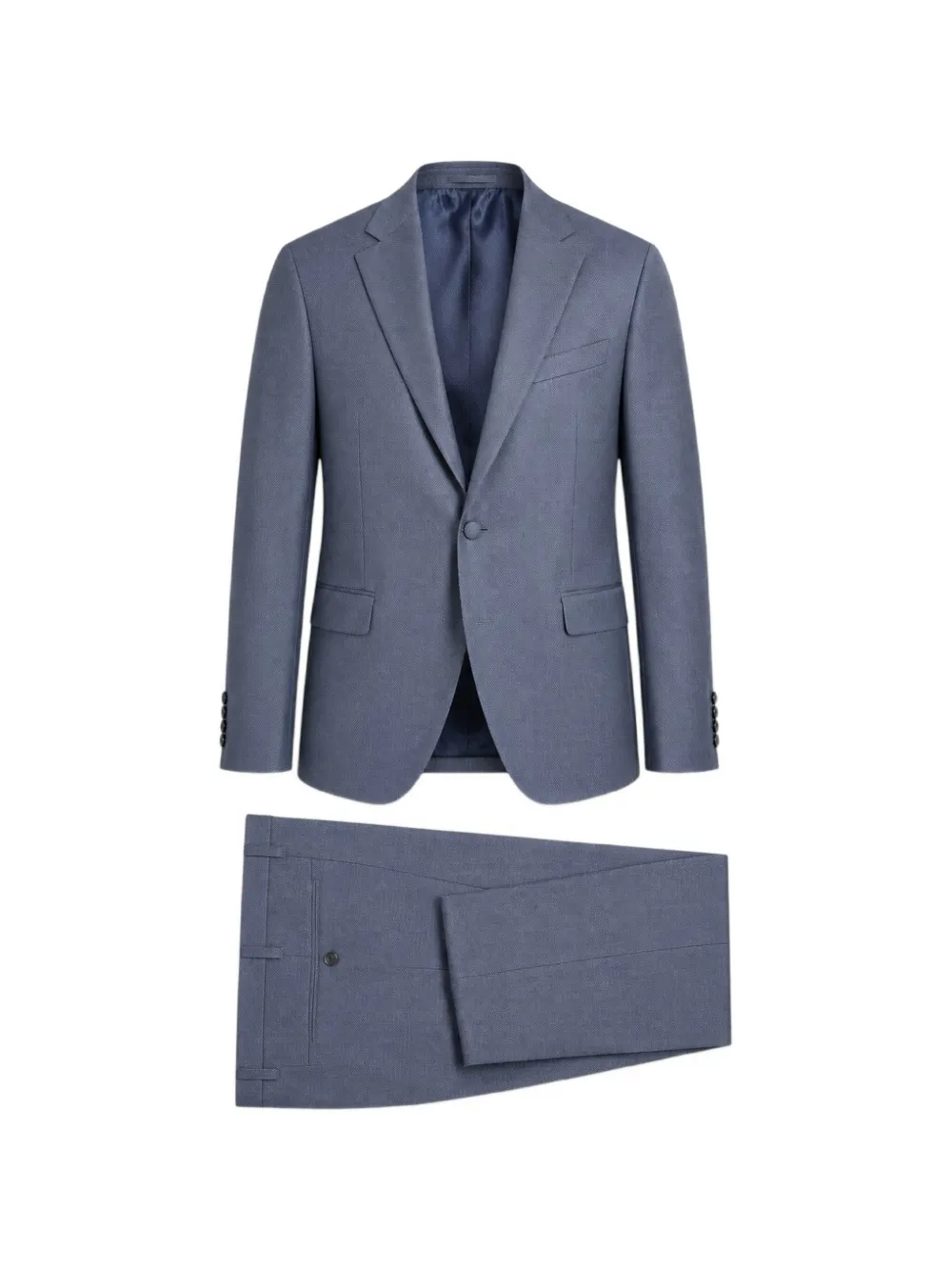 ETIEM TEXTIL S.L. single-breasted textured suit - Blu