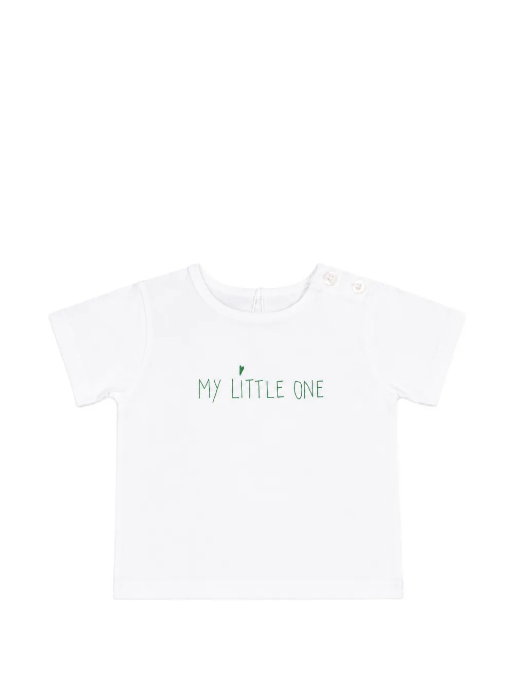 Cucu Lab slogan-print shoulder-button T-shirt - Bianco