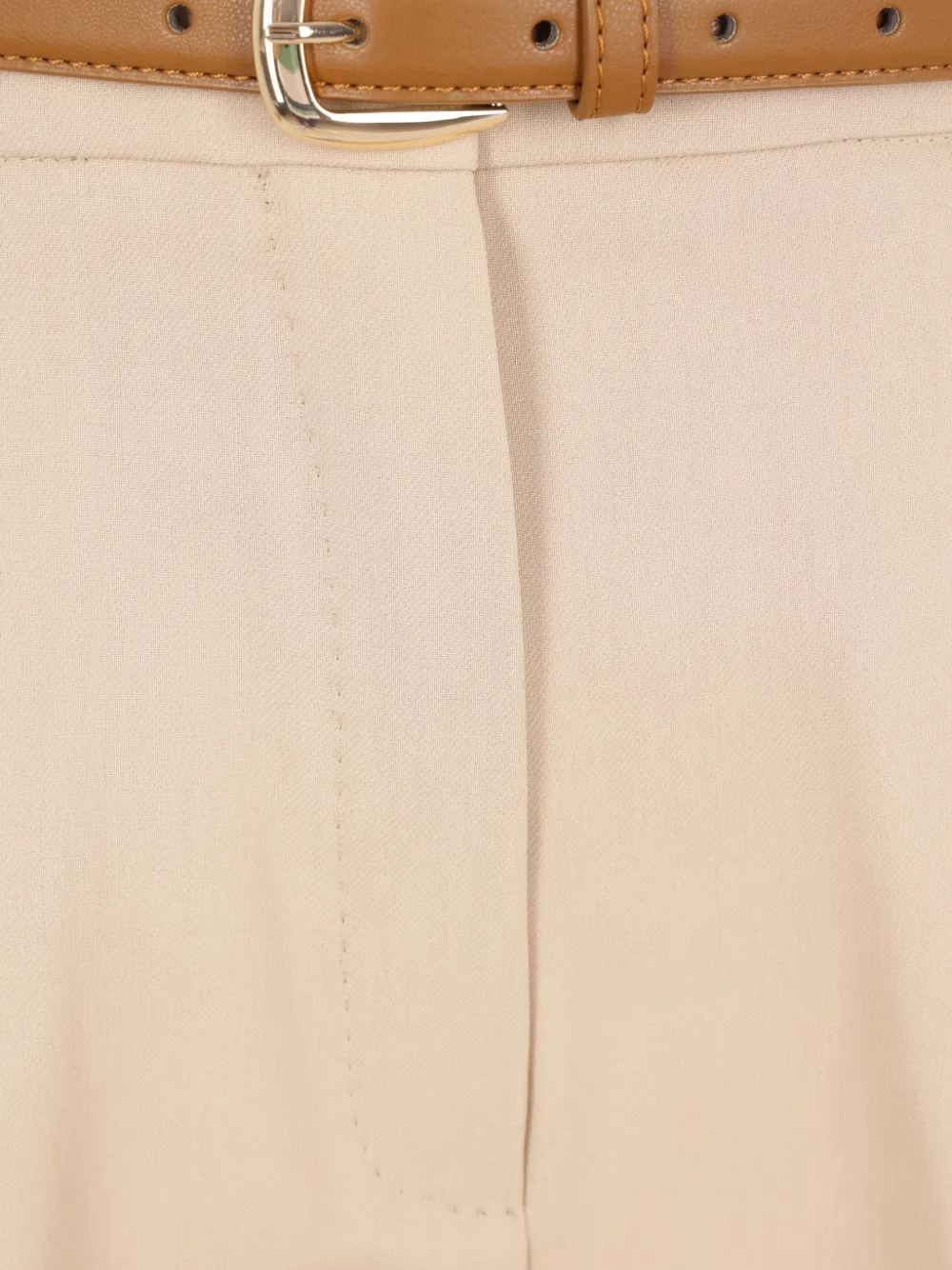 Max Mara Plooibroek met ceintuur Beige