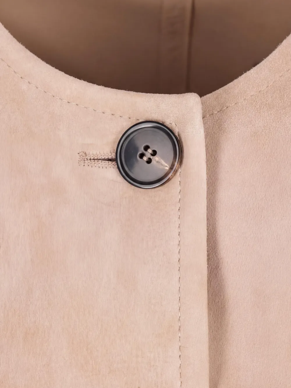 Max Mara belted suede jacket beige