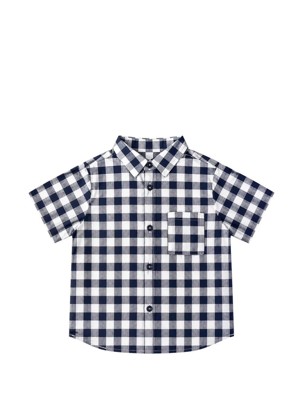 Cucu Lab gingham-check short-sleeve shirt - Blu