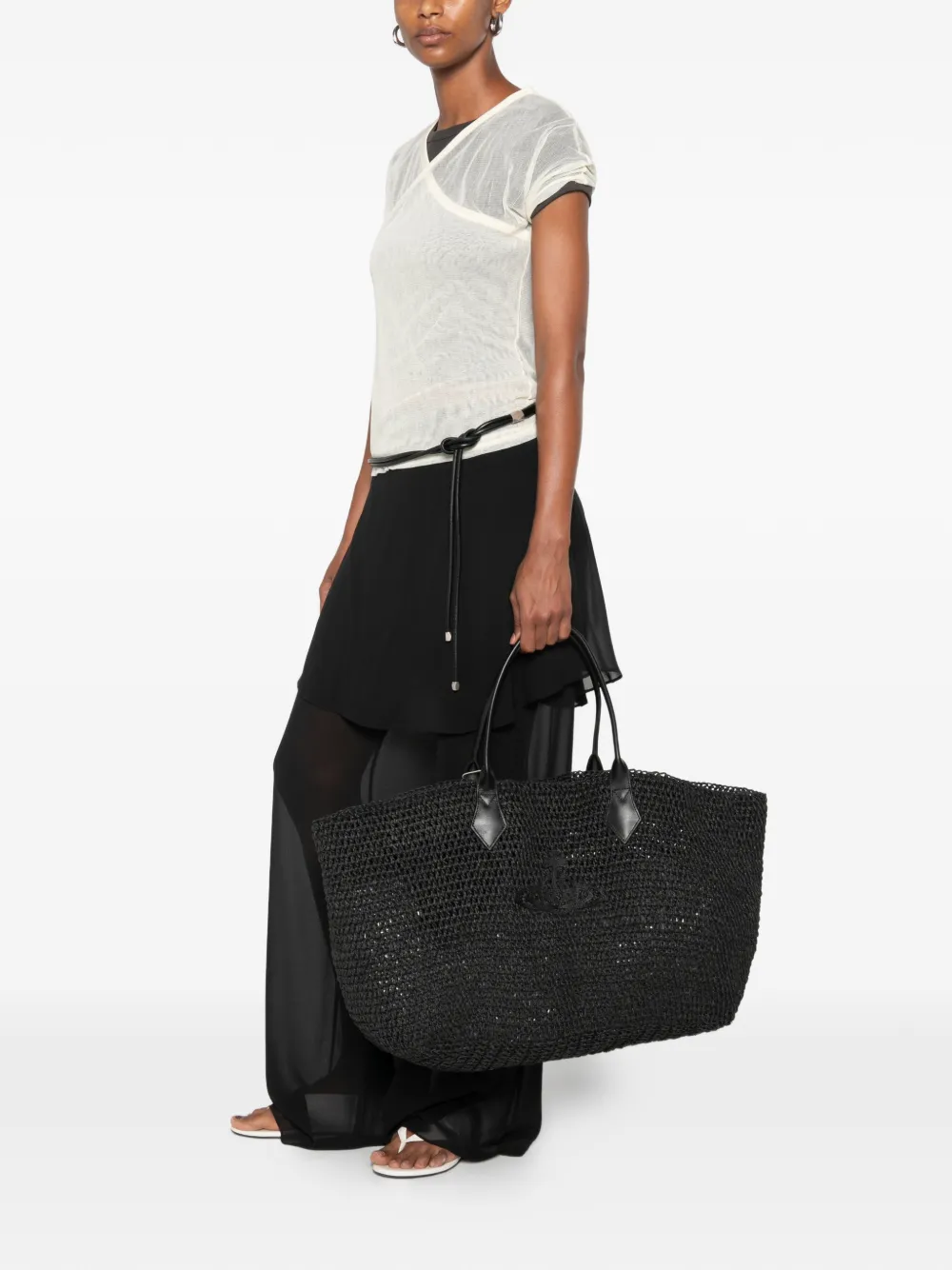 Vivienne Westwood Geweven shopper Zwart