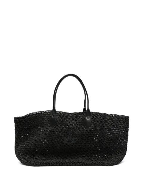 Vivienne Westwood sac cabas tressé à plaque Orb