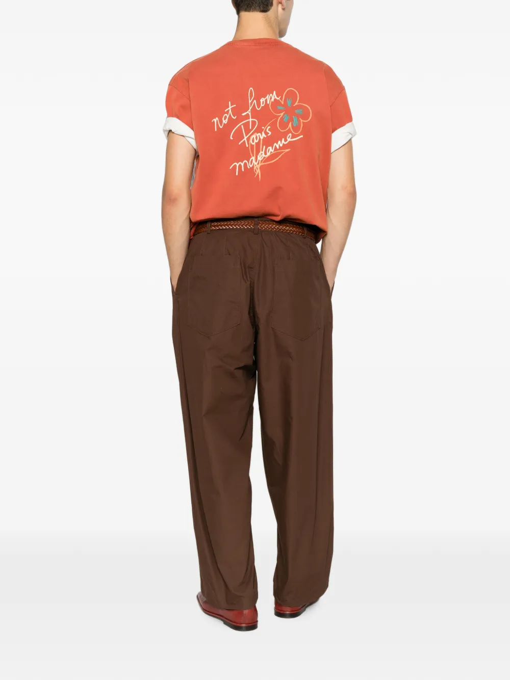 Drôle De Monsieur T-shirt met print Oranje