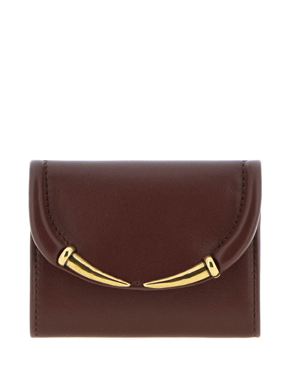 Roberto Cavalli fang-embellished wallet - Marrone