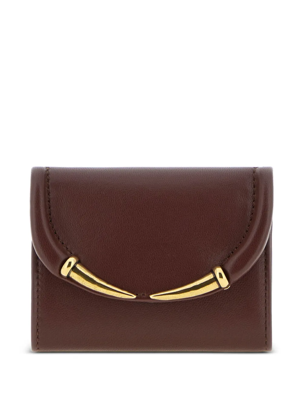 Roberto Cavalli fang-embellished wallet - Marrone