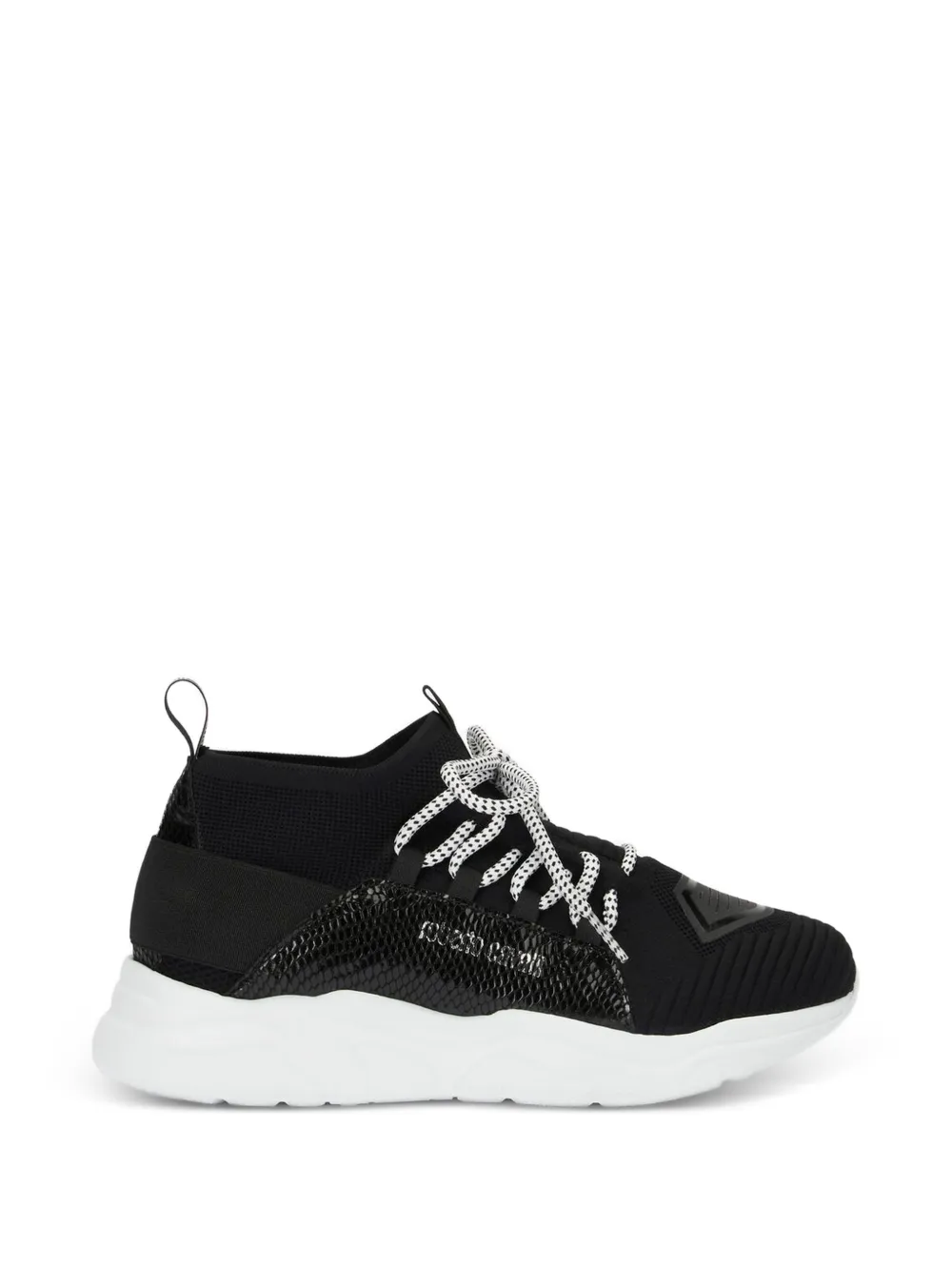 Roberto Cavalli Sneakers met slangenleer effect Zwart