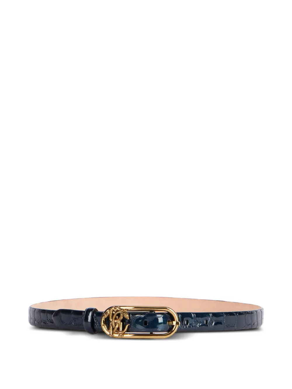 Roberto Cavalli croc-effect RC-Monogram belt - Blue