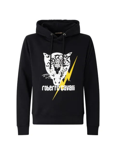 Roberto Cavalli graphic-print drawstring hoodie