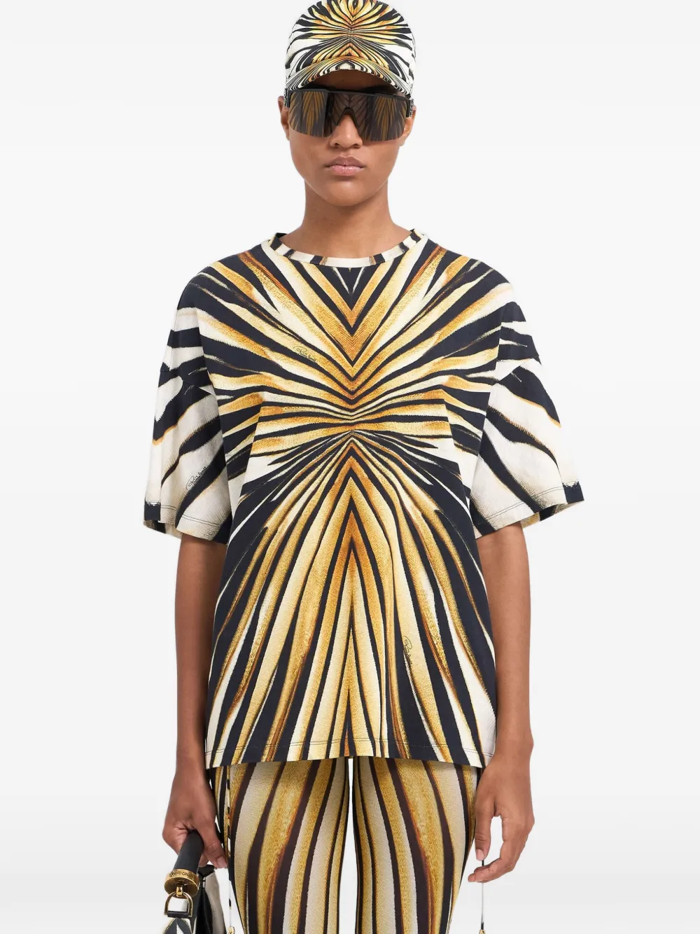 Roberto Cavalli Ray of Gold tiger-print baseball cap - Giallo