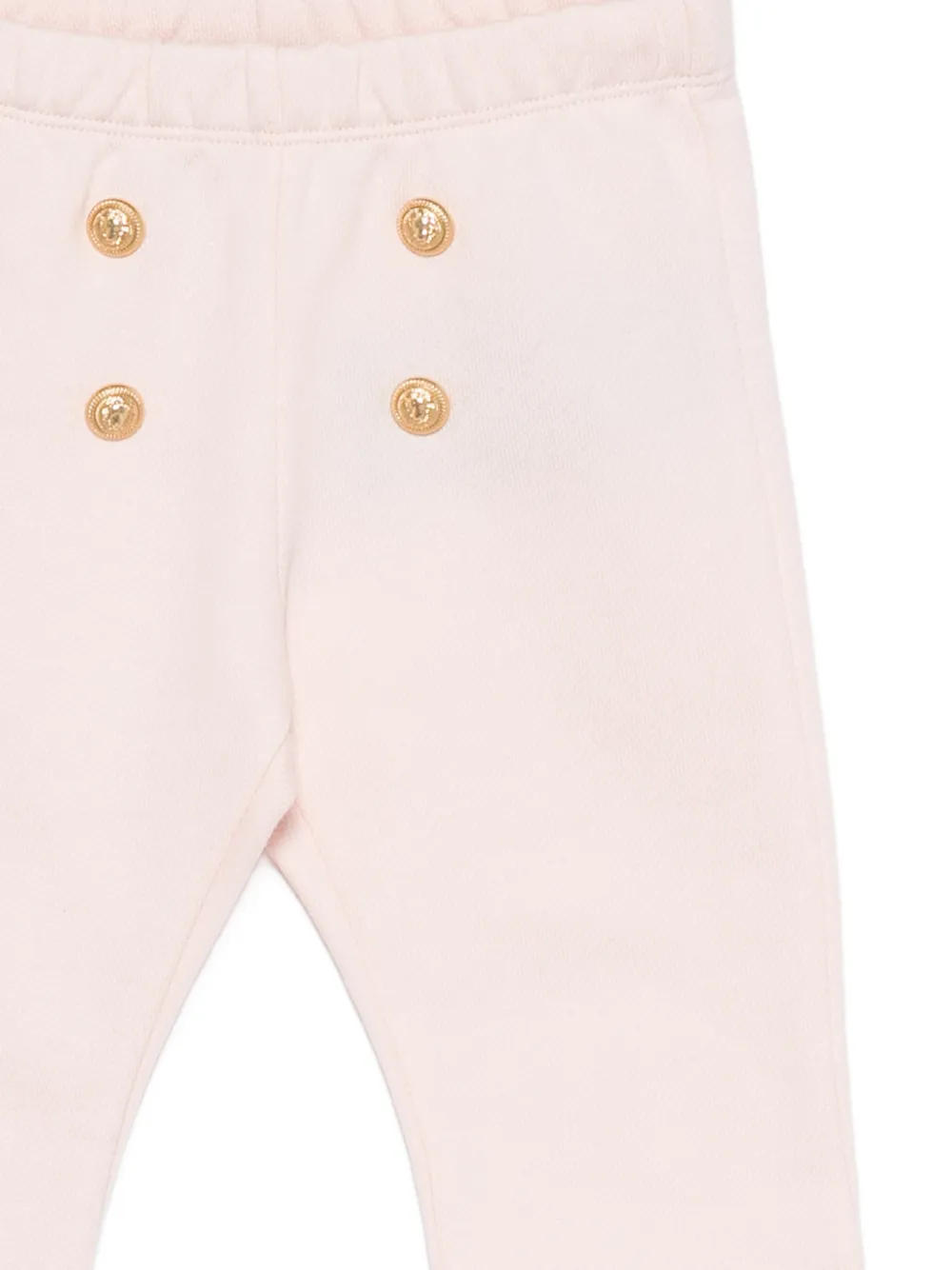 Balmain Kids Katoenen legging met knoop Roze