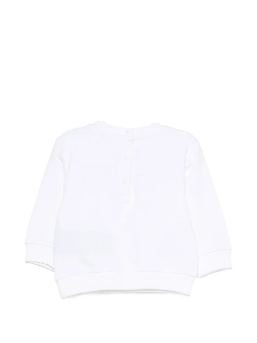Balmain Kids Katoenen sweater met logoprint Wit