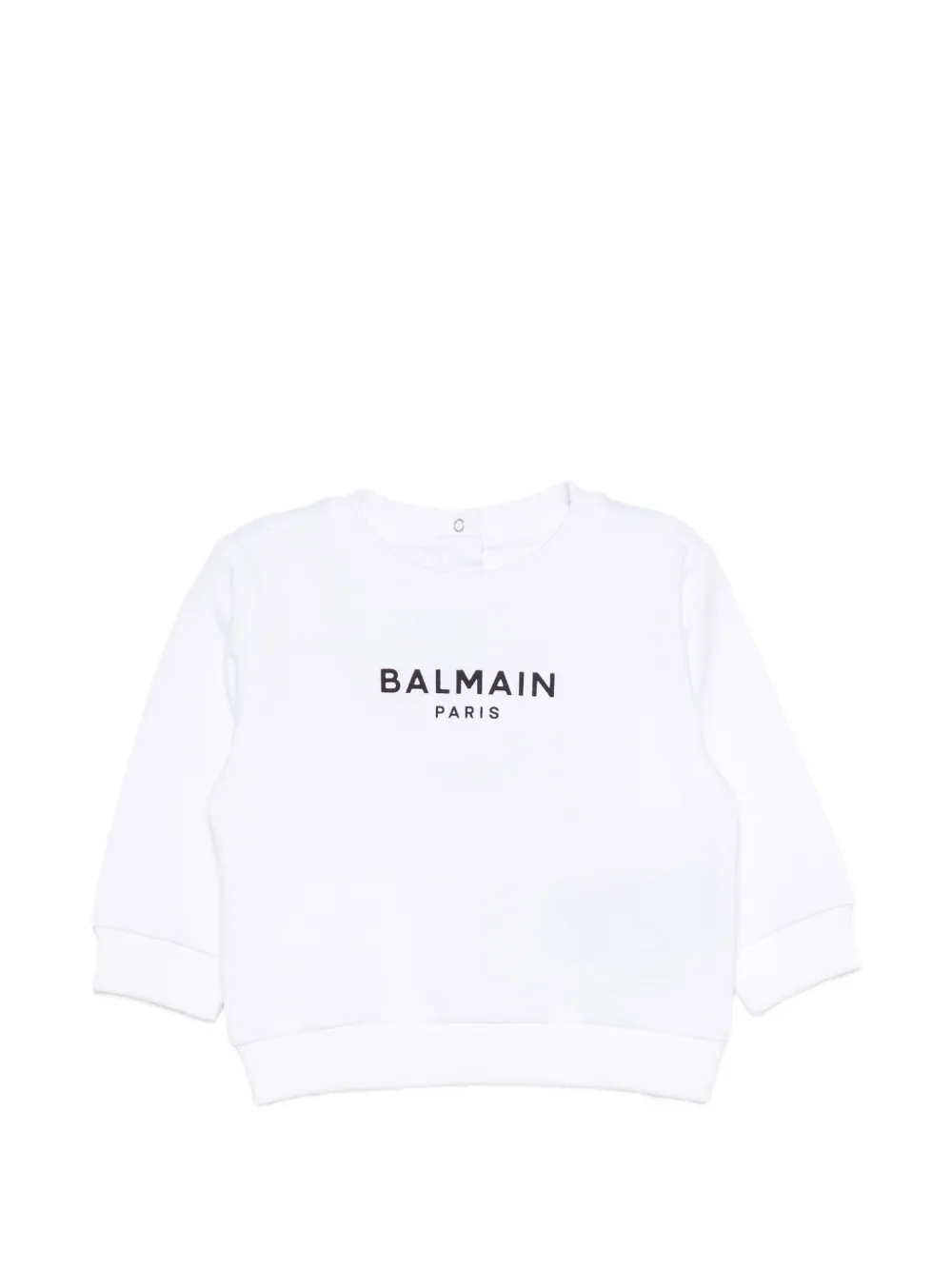 Balmain Kids logo-print cotton sweatshirt - Bianco
