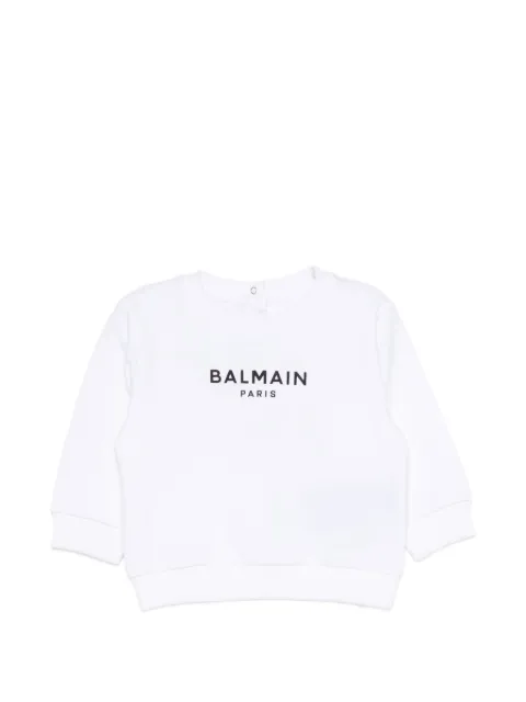Balmain Kids sudadera con logo estampado
