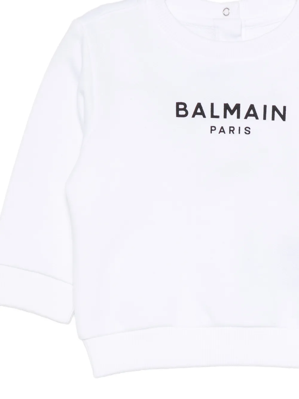 Balmain Kids Katoenen sweater met logoprint Wit