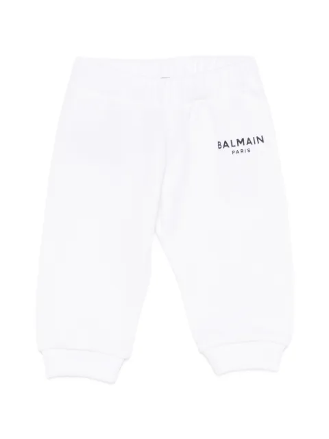 Balmain Kids logo-detail cotton trousers