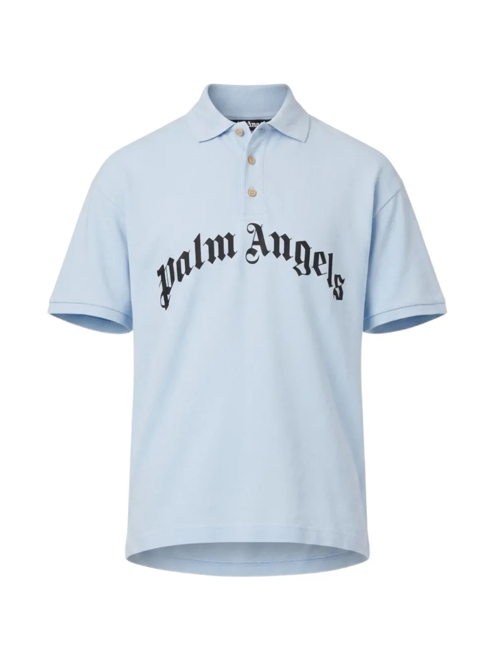 Palm Angels Curved Logo polo shirt - Blu