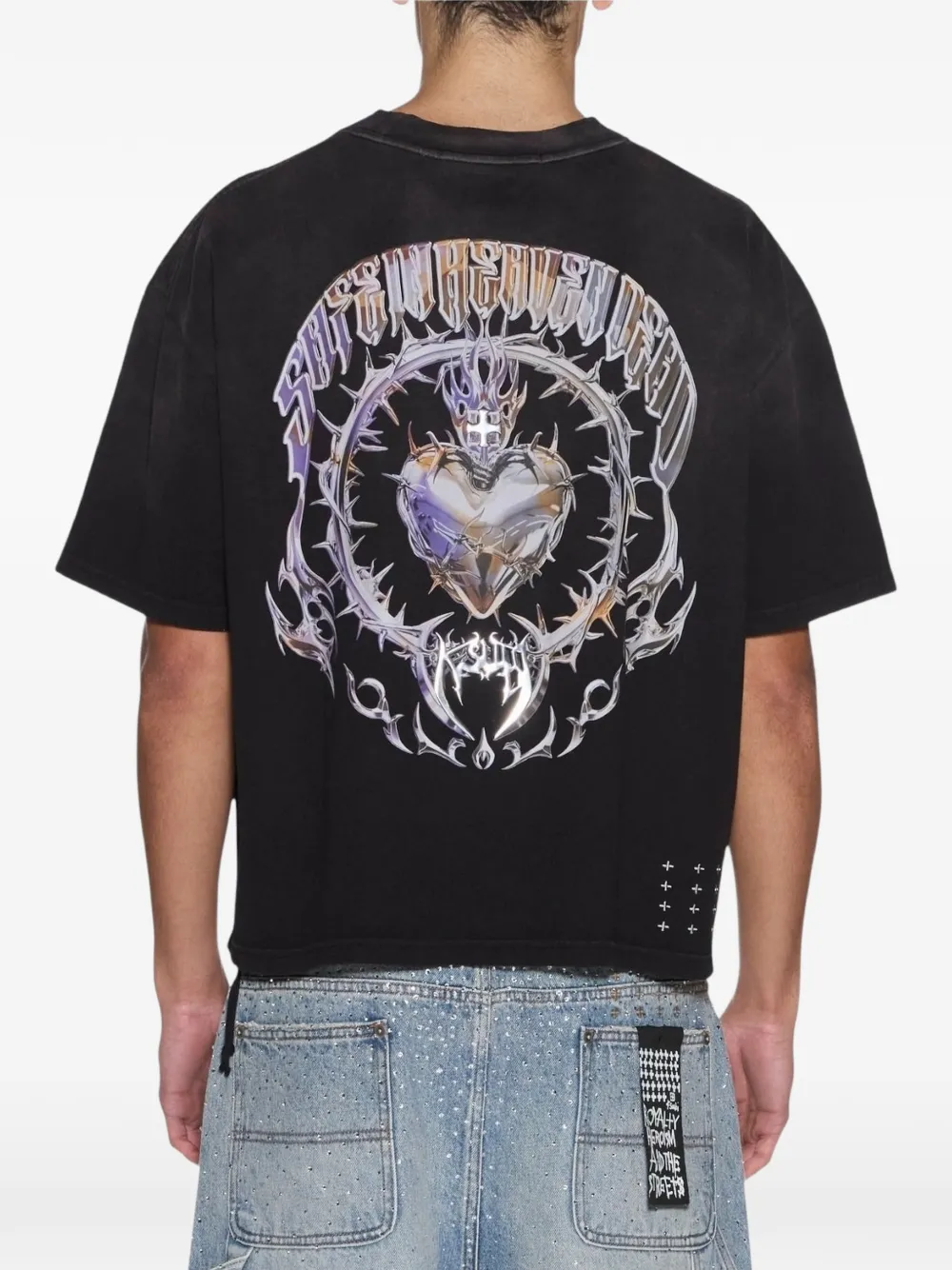 Ksubi Anguish Halen boxy T-shirt Zwart