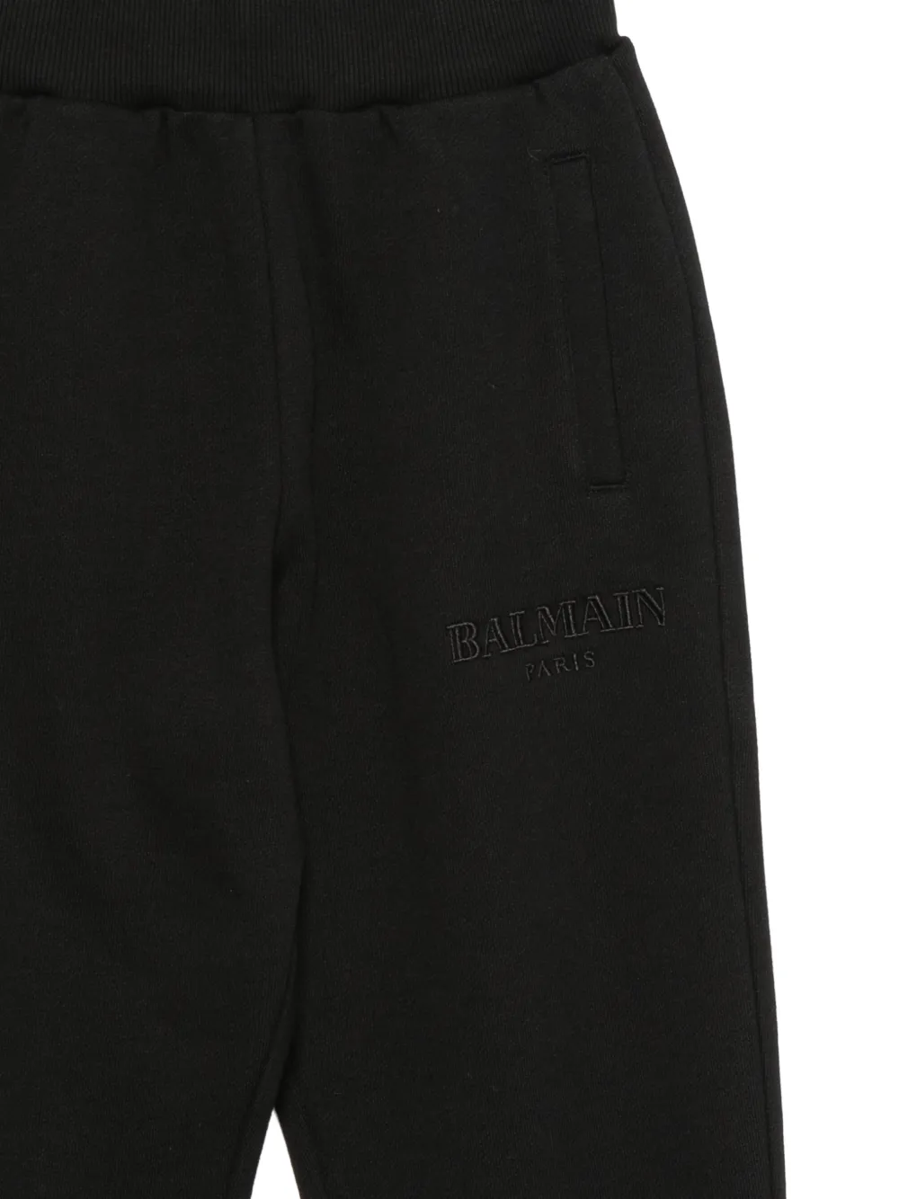 Balmain Kids Katoenen trainingsbroek met geborduurd logo Zwart