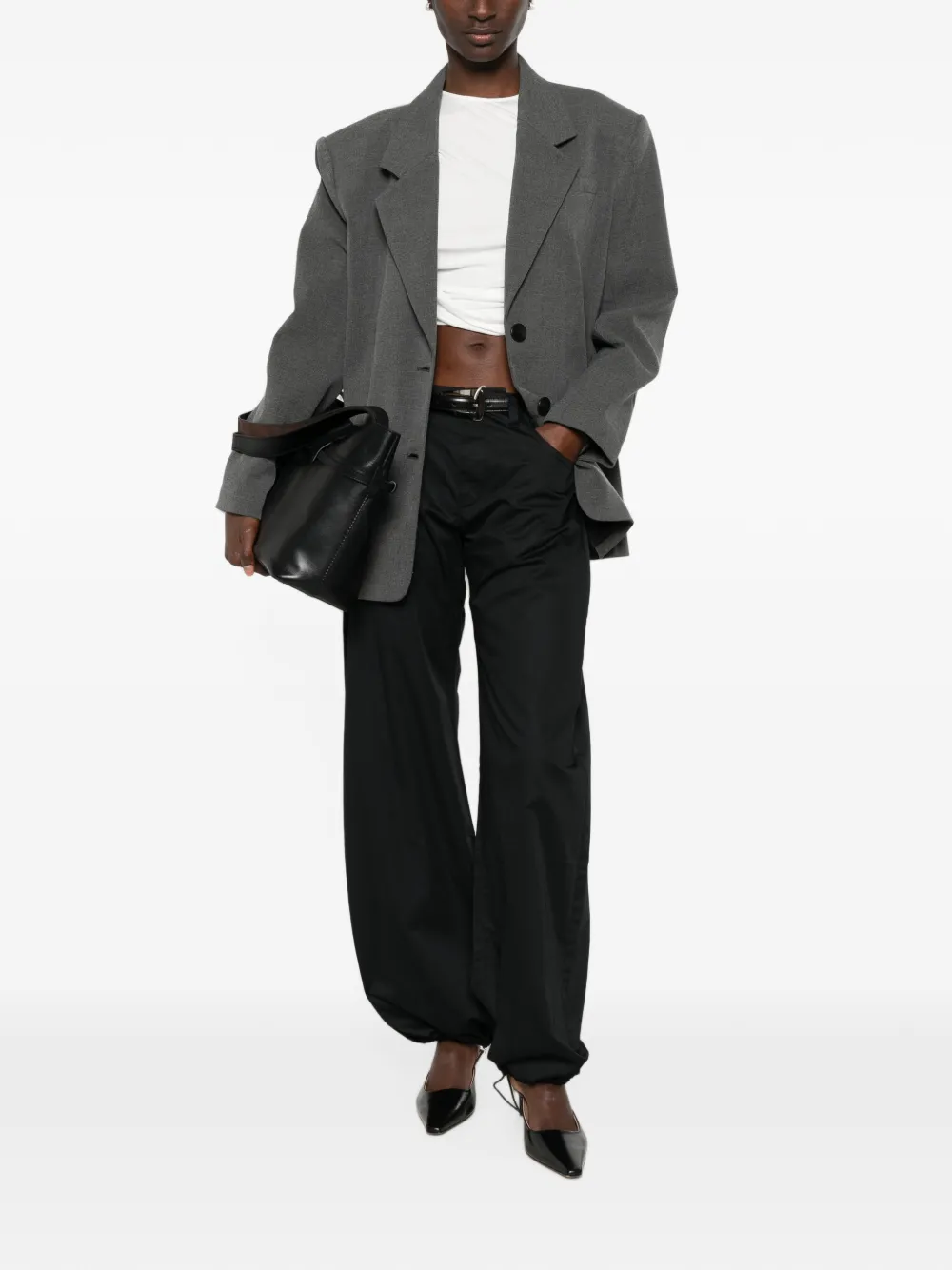 Gestuz GzPaula Oz blazer met gekerfde revers Grijs