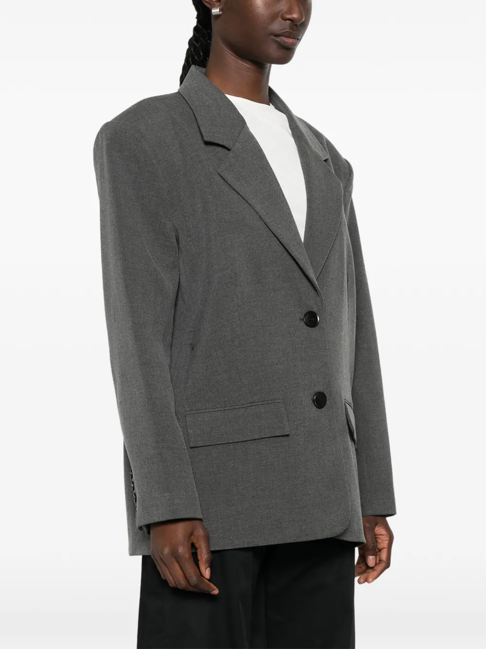 Gestuz GzPaula Oz blazer met gekerfde revers Grijs