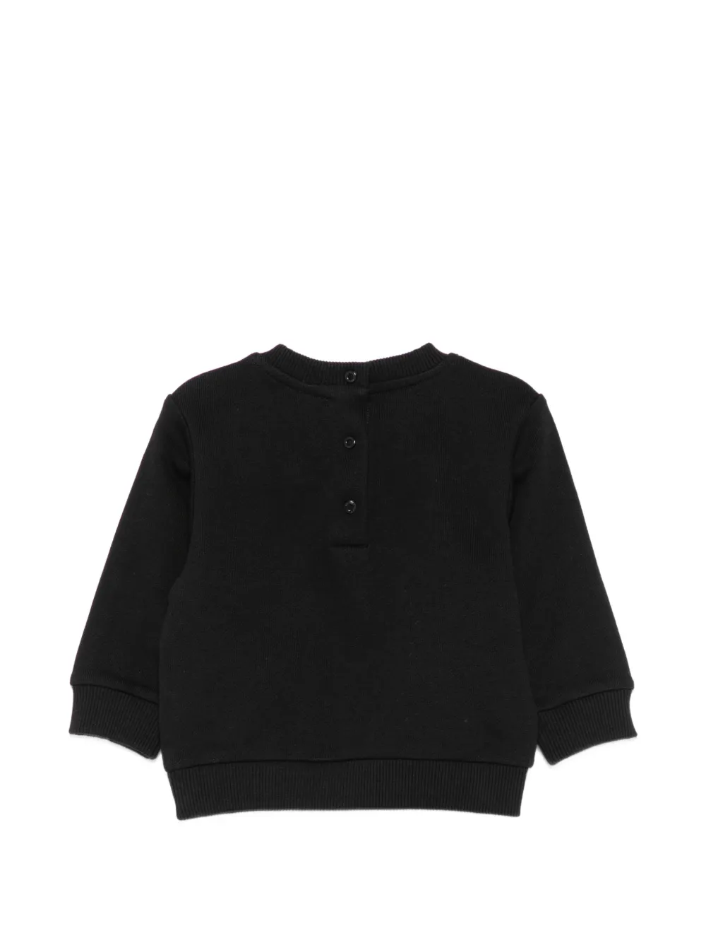 Balmain Kids Katoenen sweater met logoprint Zwart