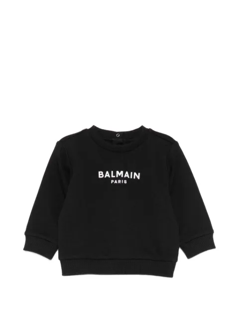 Balmain Kids sudadera con logo estampado
