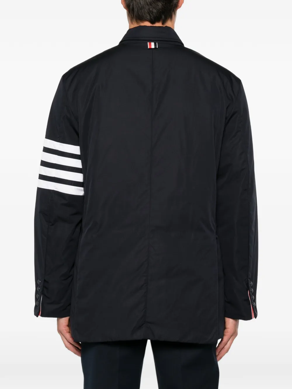Thom Browne Flap-pocket Stripe Jacket In Black