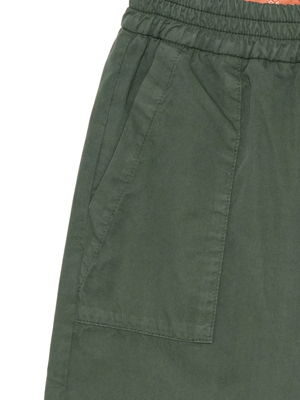 Missoni Kids Katoenen broek met geborduurd logo en elastische taille Groen
