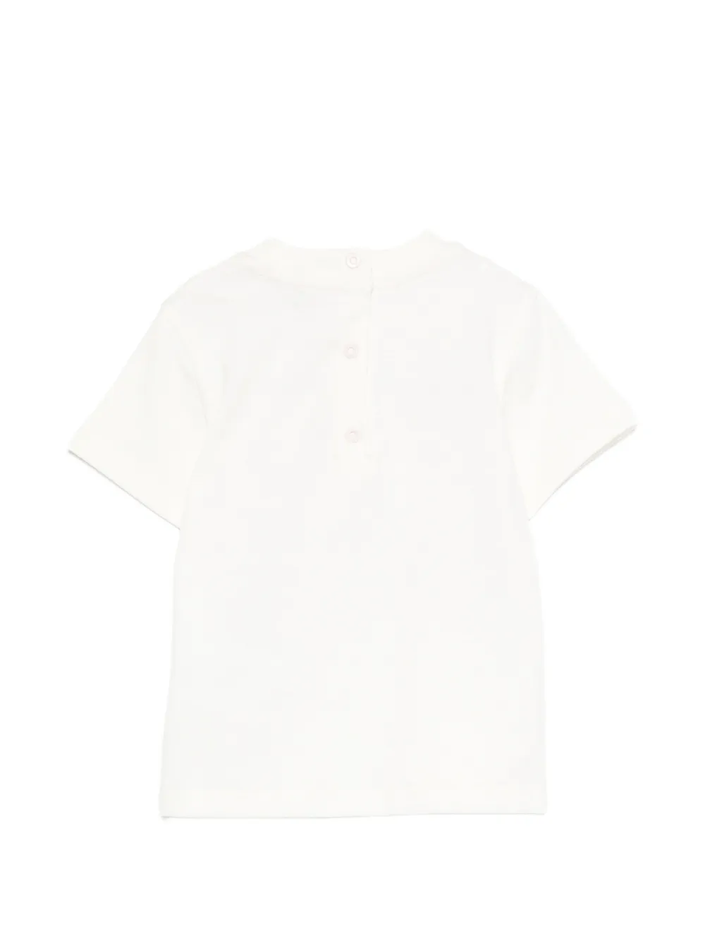 Missoni Kids Katoenen T-shirt met zigzag-print en logo-detail Wit