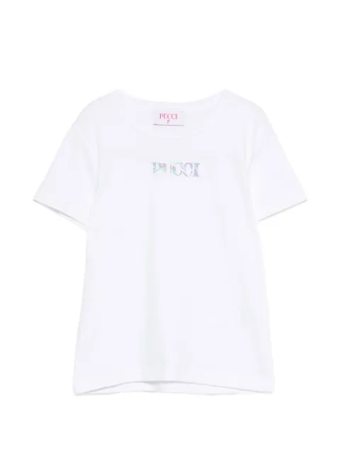 PUCCI Junior playera con logo estampado