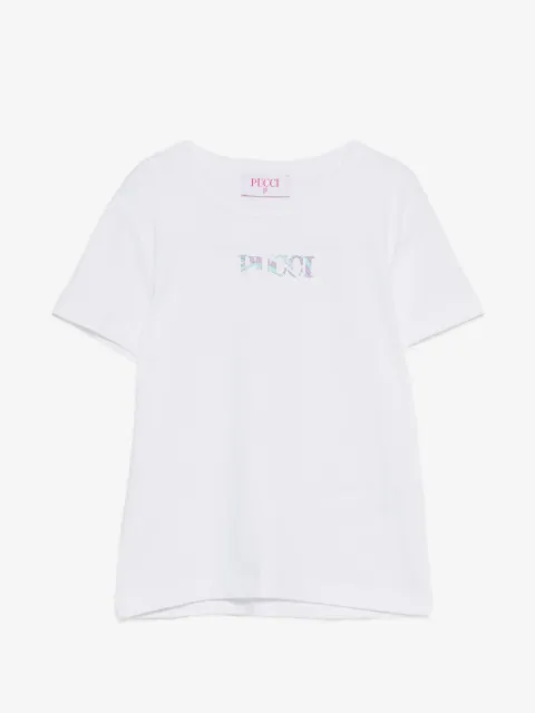 PUCCI Junior logo-print Pesci-print T-shirt