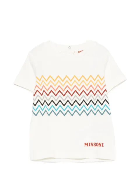 Missoni Kids T-shirt med zigzag-tryk