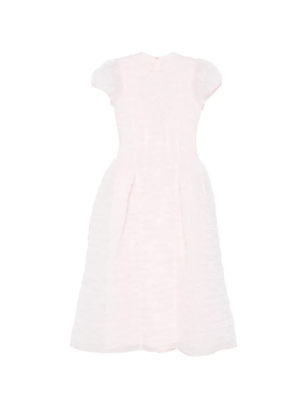 Cecilie Bahnsen puff-sleeve seam-detail midi dress - Rosa