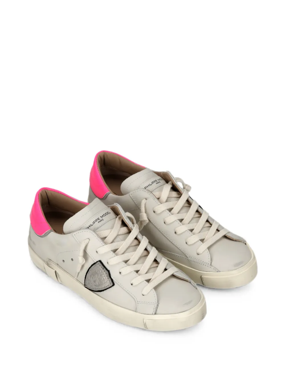Philippe Model Paris PRSX Low sneakers met logo-patch Beige