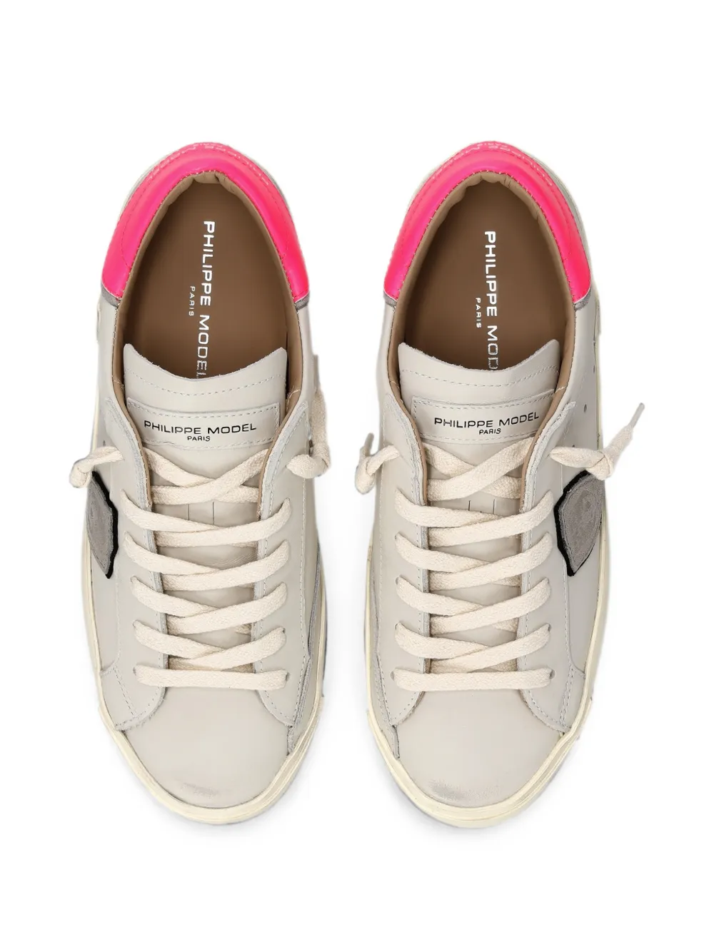 Philippe Model Paris PRSX Low sneakers met logo-patch Beige
