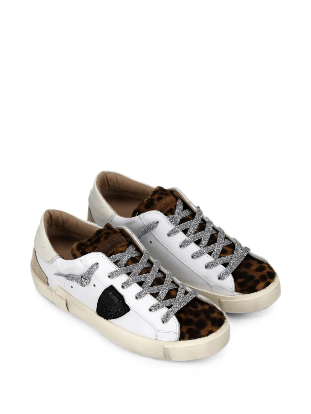 Philippe Model Paris PRSX leopard-print sneakers Wit