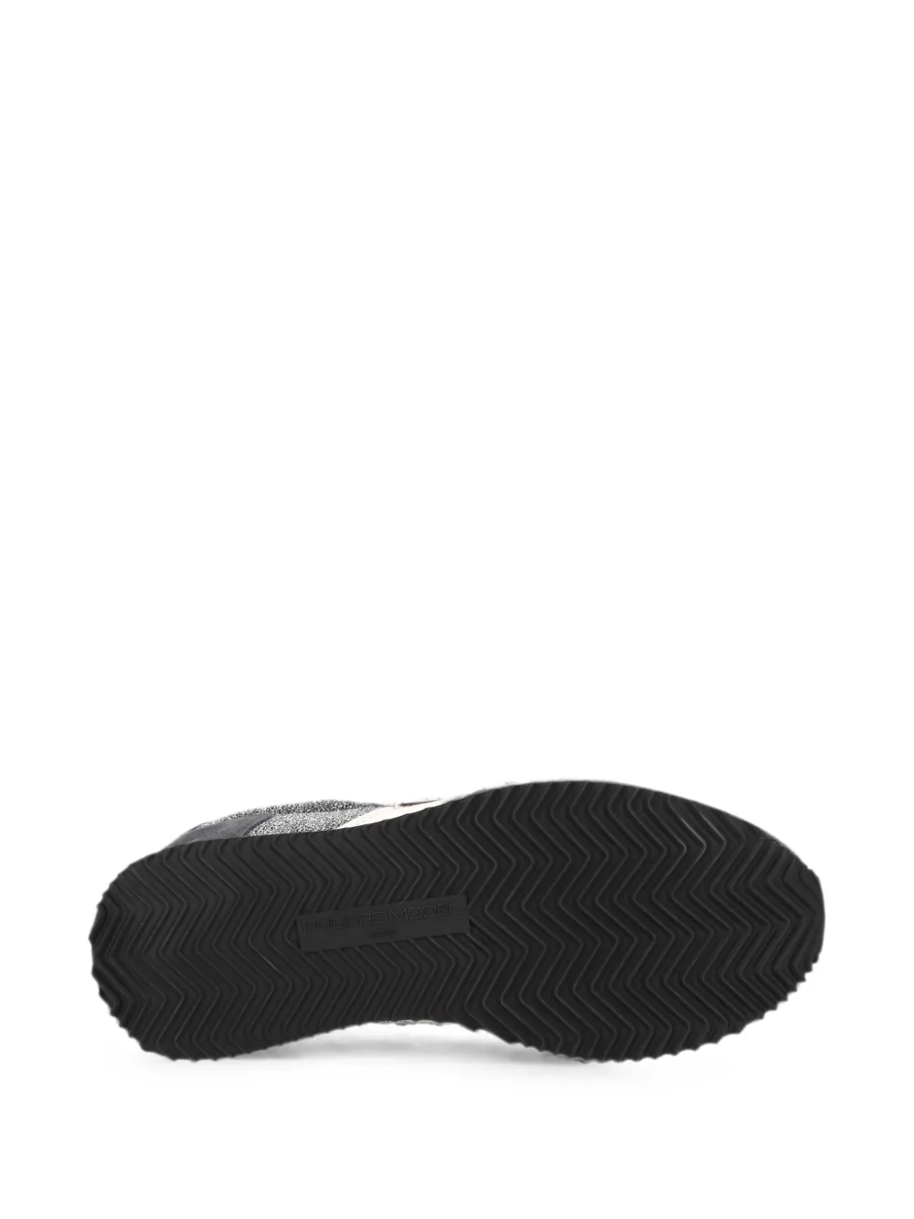 Philippe Model Paris Belville leren sneakers met glitters Grijs